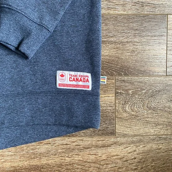 HBC Strong and Free Team Canada Heather Blue  Olympics Hoodie - Picture 4 of 7